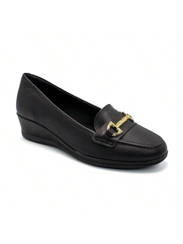Sapato Modare Feminino Napa Floather Salto Anabela Enfeite - Imagem 2