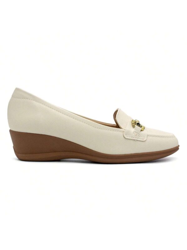 Sapato Modare Feminino Napa Floather Salto Anabela Enfeite - Imagem 7