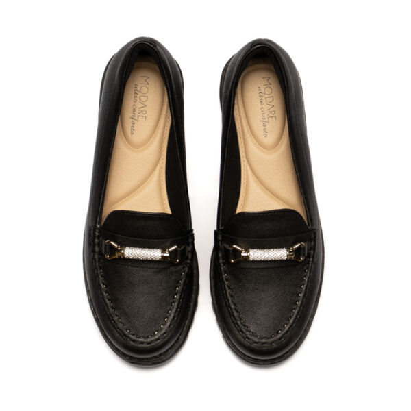 Mocassim Feminino Modare com Detalhe de Strass Preto - Imagem 5