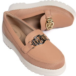 Mocassim Feminino Modare com Detalhe em Tecido Nude
